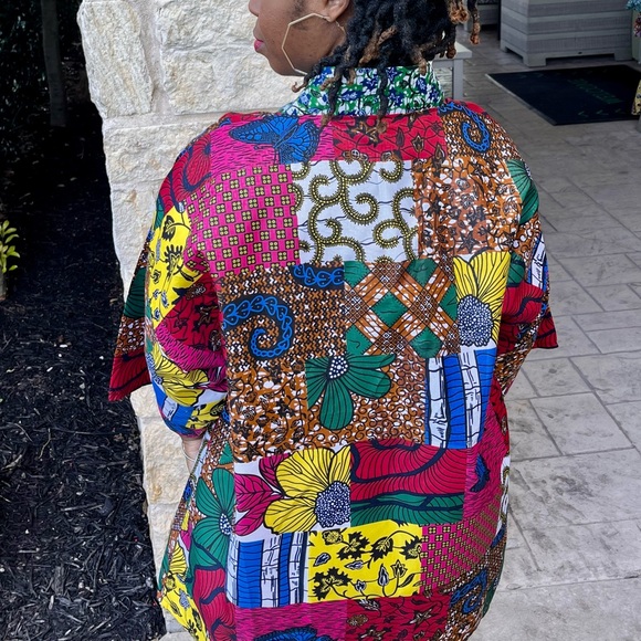 Patchwork Light weight Over-sized Jacket/Duster - Picture 5 of 5